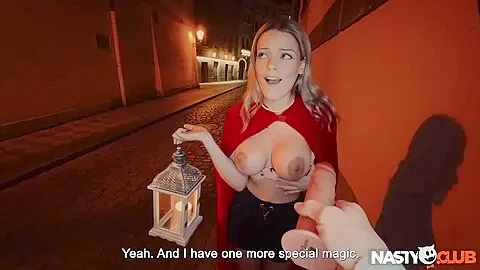 Busty French, Tacori Blu And Max Dior In Stripped Down By Wizard With Magic Wand! (HD)
