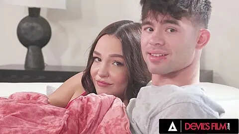 Rissa May Sneaky Handjob Under Blanket Leads To Wild Hardcore Titty Fuck