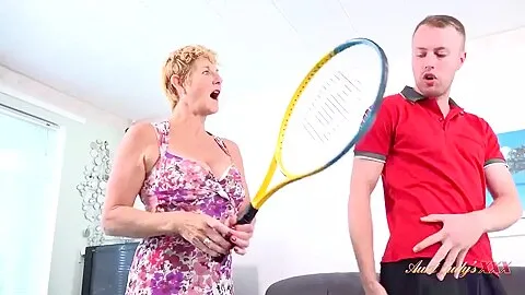 Big Tit 57yo Molly Fucks Her Tennis Instructor Chris Cobalt