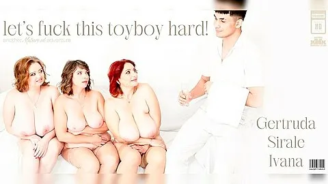 Watch Bruno Baxter Sirale Gertruda Ivana S Toyboy Masseur Takes On Big Tits Milfs Gertruda, Sirale And Ivana In This Hardcore Groupsex Fantasy (Mature)