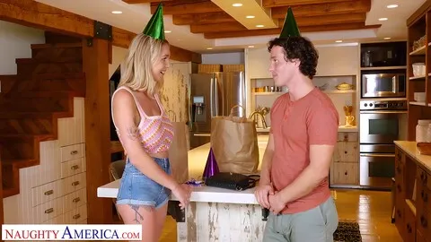 Gets Down On The Kitchen Counter 4k With Gabbie Carter (HD)
